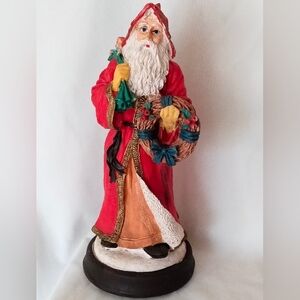 Santa Claus Albert E Price 12” tall Ceramic Wind Up Music Christmas Vintage